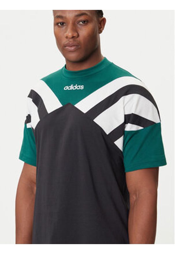 Adidas - adidas T-Shirt Archive Cutline JX3075 Zielony Loose Fit. Kolor: zielony. Materiał: bawełna