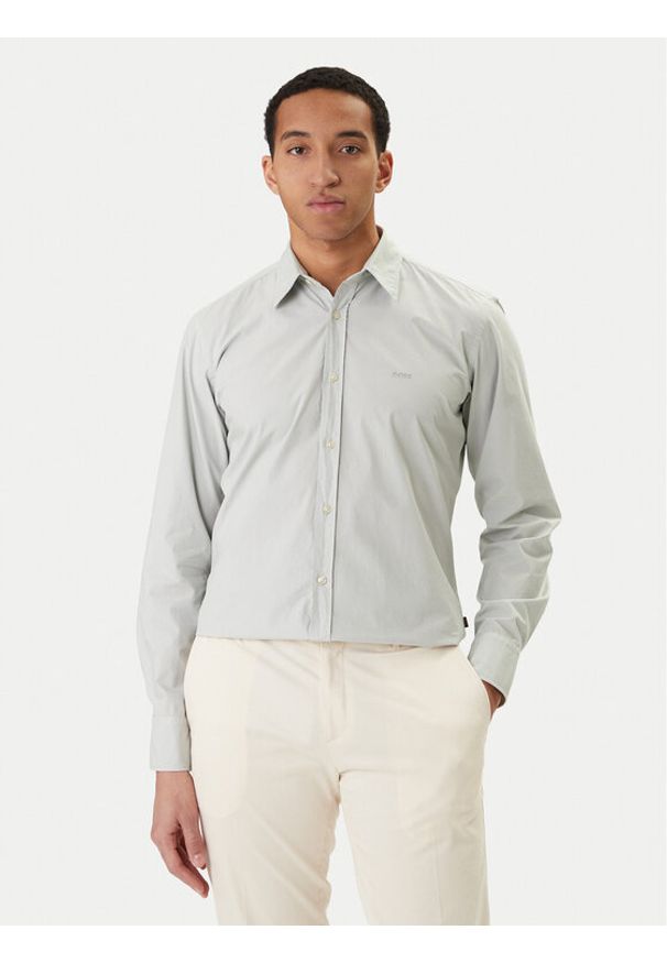 BOSS Koszula Relegant 50518304 Szary Regular Fit. Kolor: szary. Materiał: bawełna
