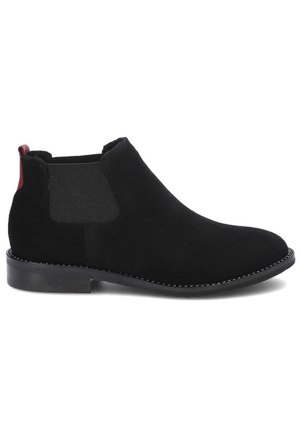 Czarne Sztyblety Lamanti Damskie Modne Buty. Zapięcie: bez zapięcia. Kolor: czarny. Szerokość cholewki: normalna. Wzór: aplikacja. Materiał: zamsz, materiał, skóra, guma. Sezon: zima. Obcas: na obcasie. Styl: elegancki. Wysokość obcasa: niski
