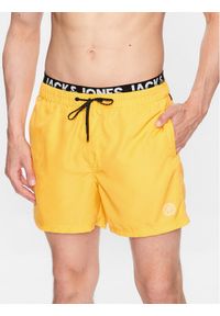 Jack & Jones - Jack&Jones Szorty kąpielowe Fiji 12227254 Żółty Regular Fit. Kolor: żółty. Materiał: syntetyk