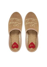 Love Moschino - LOVE MOSCHINO Espadryle JA10272G0MIG0104 Beżowy. Kolor: beżowy. Materiał: skóra, zamsz #5