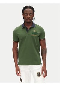 Aeronautica Militare Polo 251PO1859P191 Zielony Regular Fit. Typ kołnierza: polo. Kolor: zielony. Materiał: bawełna