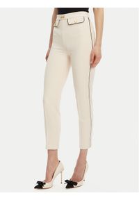 Elisabetta Franchi Spodnie materiałowe PA-T71-51E2-V360 Écru Regular Fit. Materiał: syntetyk #1