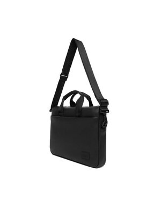 Hugo - HUGO Torba na laptopa 50535689 Czarny. Kolor: czarny. Materiał: skóra