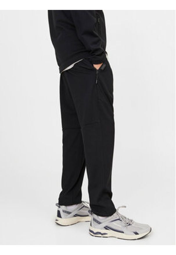 Jack & Jones - Jack&Jones Spodnie dresowe Will 12253727 Czarny Slim Fit. Kolor: czarny. Materiał: syntetyk