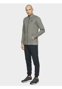 4f - Bluza męska. Okazja: na co dzień. Typ kołnierza: kołnierzyk stójkowy. Kolor: szary. Materiał: dzianina. Styl: casual #2
