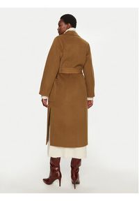 IVY & OAK - IVY OAK Płaszcz wełniany Celia IO111046 Brązowy Loose Fit. Kolor: brązowy. Materiał: wełna #2