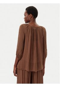 ViCOLO Bluzka TD0020 Brązowy Loose Fit. Kolor: brązowy. Materiał: wiskoza
