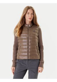 TOMMY HILFIGER - Tommy Hilfiger Bezrękawnik WW0WW45499 Brązowy Regular Fit. Kolor: brązowy. Materiał: syntetyk. Długość rękawa: bez rękawów