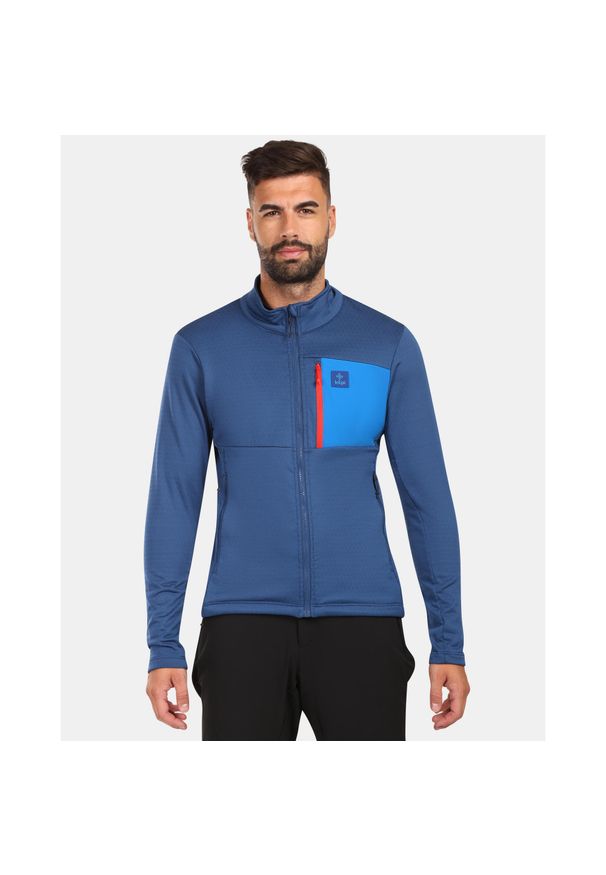 Męska polarowa warstwa środkowa Kilpi ERIN-M. Kolor: niebieski. Materiał: polar. Sezon: zima. Sport: narciarstwo
