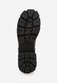 Renee - Czarne Półbuty Lakierowane na Platformie i Słupku w Stylu Mary Jane Omela. Okazja: na spotkanie biznesowe, do pracy. Zapięcie: sprzączka. Kolor: czarny. Materiał: lakier. Obcas: na platformie. Styl: biznesowy, elegancki, klasyczny, wizytowy #6