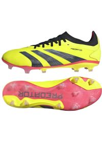 Adidas - Buty piłkarskie adidas Predator Pro Fg IG7776 żółte. Zapięcie: sznurówki. Kolor: żółty. Materiał: guma, syntetyk. Sport: piłka nożna