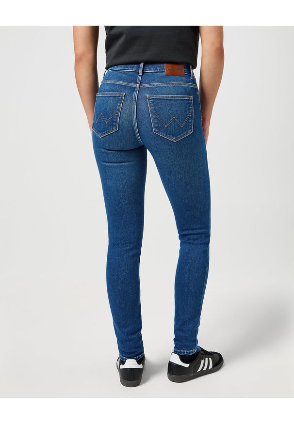 Wrangler - WRANGLER DAMSKIE SPODNIE JEANSOWE HIGH SKINNY AZURE SKY 112355898 W27H017440