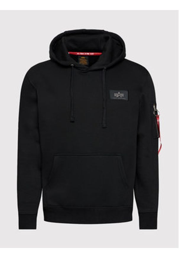 Alpha Industries Bluza Back Print 178318 Czarny Regular Fit. Kolor: czarny. Materiał: bawełna. Wzór: nadruk