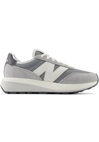 Buty unisex New Balance U370AH – szare. Kolor: szary. Materiał: zamsz, skóra. Szerokość cholewki: normalna. Sezon: lato