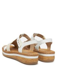 Rieker Sandały V0919-80 Biały. Kolor: biały. Materiał: materiał #6