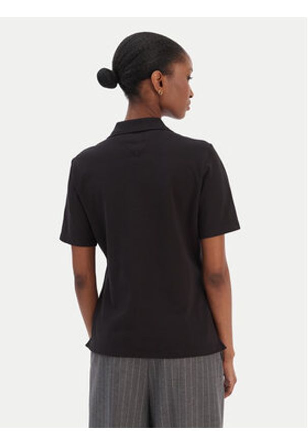 TOMMY HILFIGER - Tommy Hilfiger Polo 1985 WW0WW43224 Czarny Regular Fit. Typ kołnierza: polo. Kolor: czarny. Materiał: bawełna
