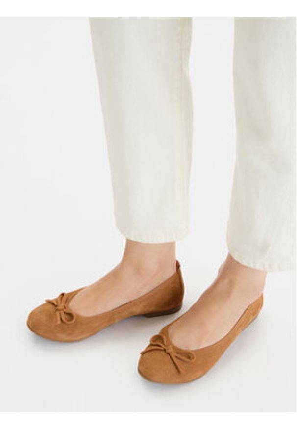 Lasocki Baleriny CEO-RST-ERICA-65 Brązowy. Kolor: brązowy. Materiał: skóra, zamsz