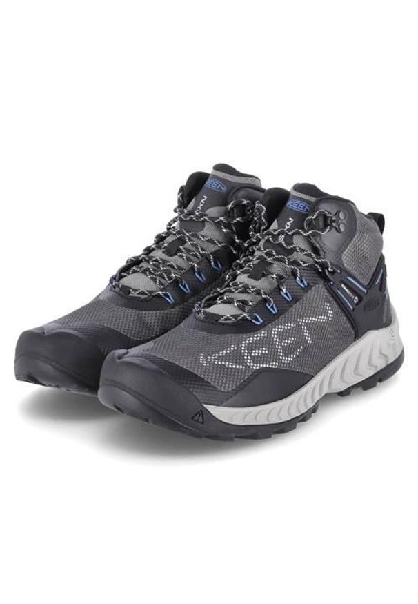 keen - Buty trekkingowe męskie Keen Nxis Evo WP. Wysokość cholewki: za kostkę. Kolor: szary. Materiał: materiał, syntetyk. Szerokość cholewki: normalna