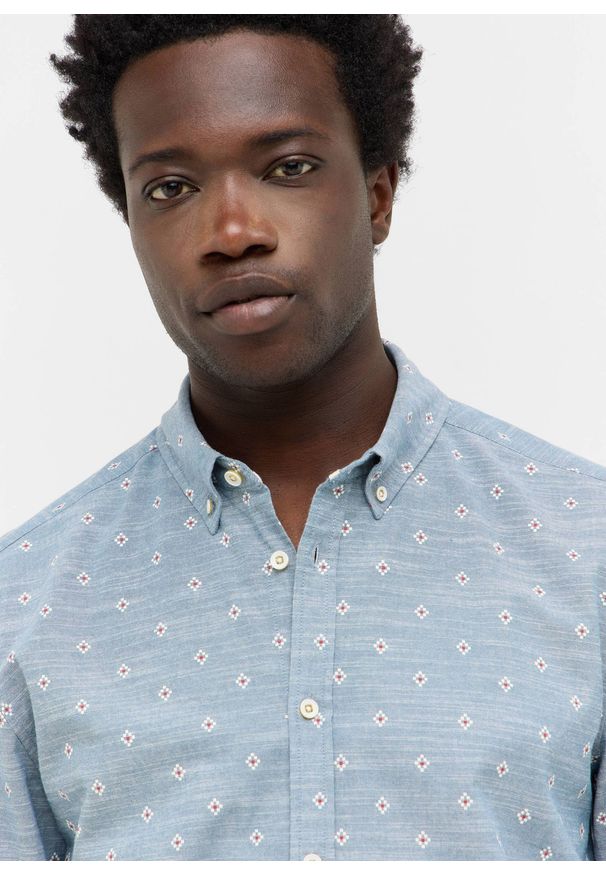 Męska Koszula Mustang Style Elmore Ikat Light Chambray 1016948 12766