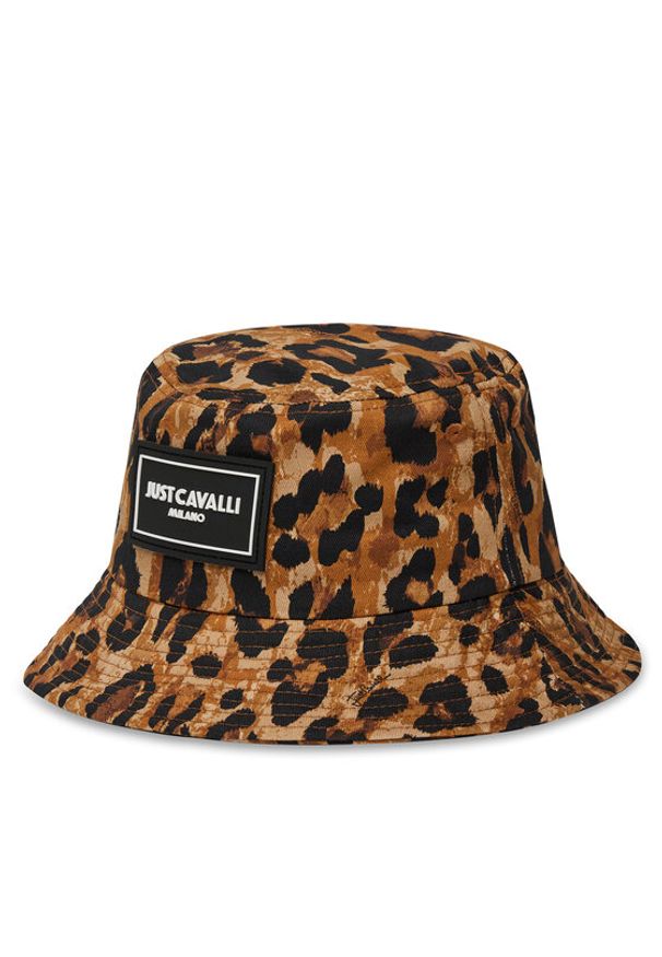 Just Cavalli Kapelusz 78RAZK20 ZG345 Brązowy. Kolor: brązowy. Materiał: materiał, bawełna