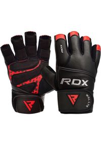 RDX SPORTS - Rękawiczki RDX L4 Finger Weightlifting Leather. Kolor: czarny. Sport: fitness #1