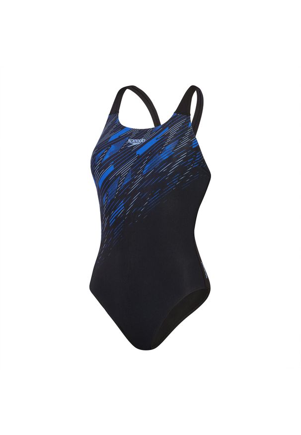 Damski kostium kąpielowy 1-częściowy Speedo Eco+ H-Boom Placem Muscleb. Kolor: czarny, niebieski, wielokolorowy, biały. Materiał: poliester