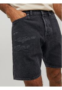 Jack & Jones - Jack&Jones Szorty jeansowe Chris 12231118 Czarny Relaxed Fit. Kolor: czarny. Materiał: bawełna #5