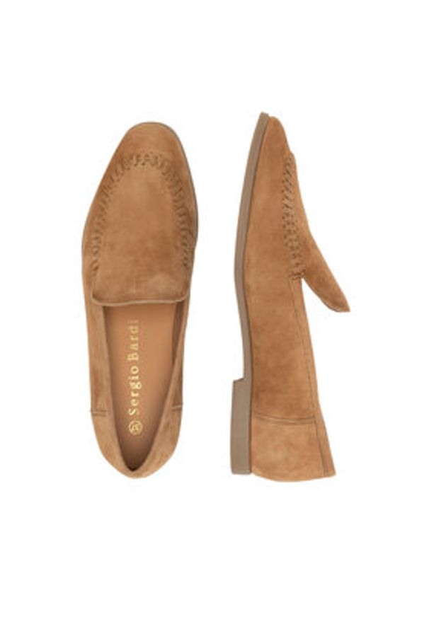 Sergio Bardi Lordsy WI16-B1030-01SB Brązowy. Kolor: brązowy. Materiał: zamsz, skóra