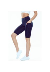 ROUGH RADICAL - Legginsy do biegania damskie Rough Radical Alfa Shorts. Kolor: niebieski