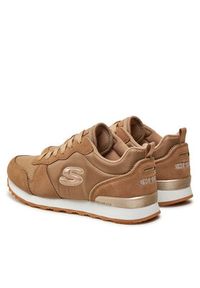 skechers - Skechers Sneakersy 111/TAN Brązowy. Kolor: brązowy. Materiał: skóra, zamsz