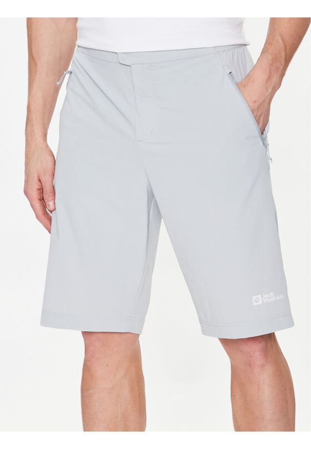 Jack Wolfskin Szorty sportowe Prelight 1508081 Szary Regular Fit. Kolor: szary. Materiał: syntetyk. Styl: sportowy