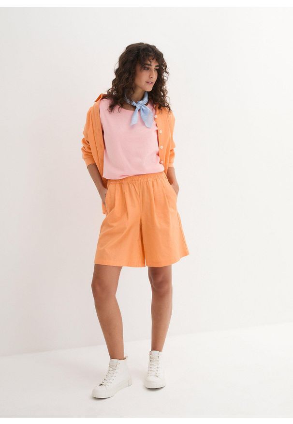 bonprix - Shirt z okrągłym dekoltem (5 szt.), krótki rękaw. Kolor: różowy. Materiał: jersey. Długość rękawa: krótki rękaw. Długość: krótkie