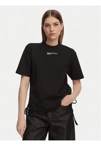 Karl Lagerfeld Jeans T-Shirt B2W17074 Czarny Regular Fit. Kolor: czarny. Materiał: bawełna #1
