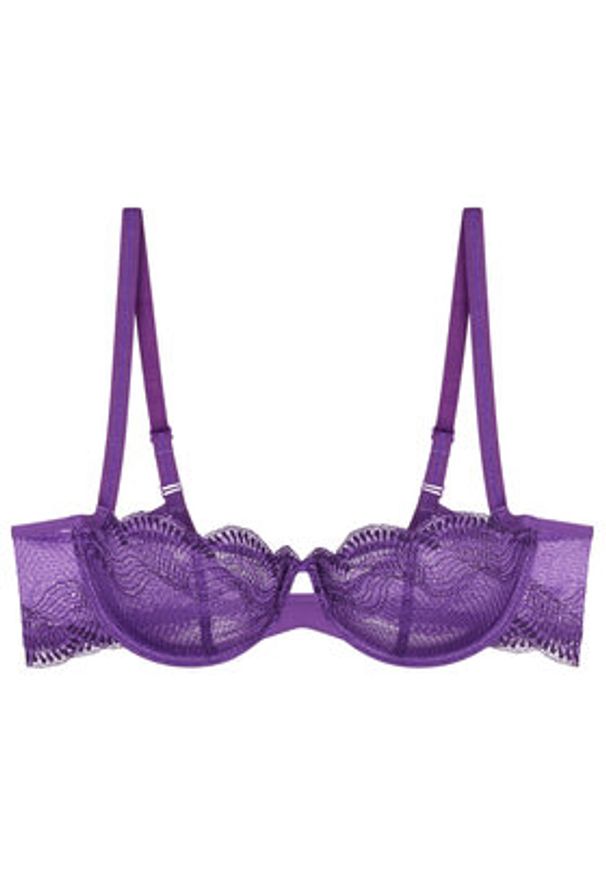 Triumph Biustonosz balkonetka Comfort Glam 10224928 Fioletowy. Kolor: fioletowy. Materiał: syntetyk