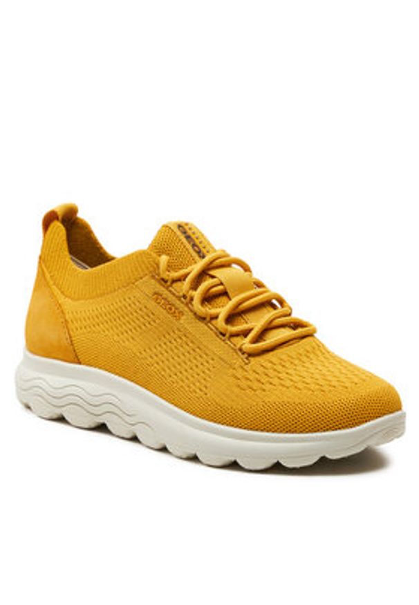 Geox Sneakersy D Spherica D15NUA 06K22 C2000 Żółty. Kolor: żółty. Materiał: mesh, materiał