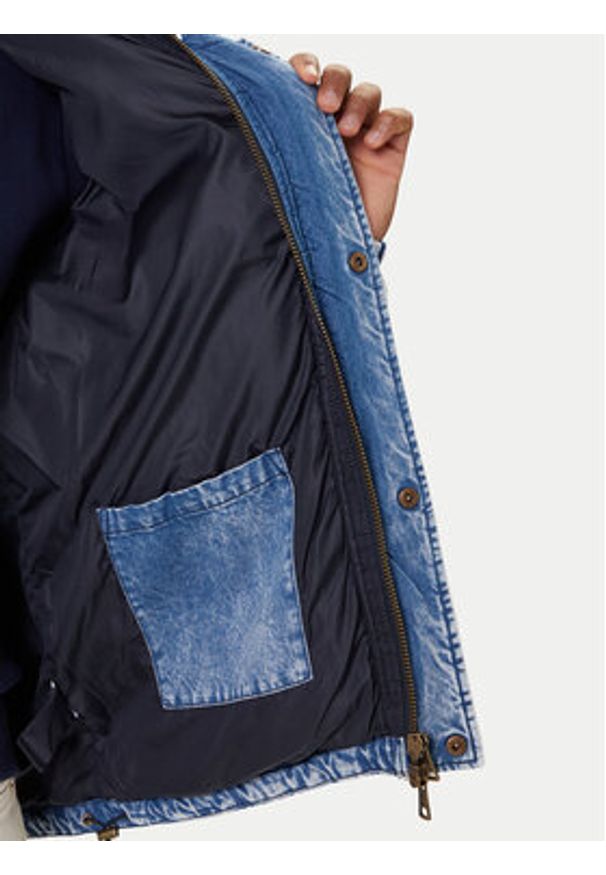 Guess Jeans Kurtka zimowa M5BL0Q D6181 Niebieski Regular Fit. Kolor: niebieski. Materiał: bawełna. Sezon: zima