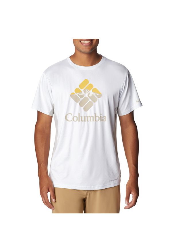 columbia - Koszulka trekkingowa męska Columbia Zero Ice Cirro-Cool Graphic. Kolor: biały
