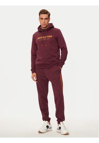 Jack & Jones - Jack&Jones Komplet dresowy Alvis 12267884 Bordowy Standard Fit. Kolor: czerwony. Materiał: bawełna