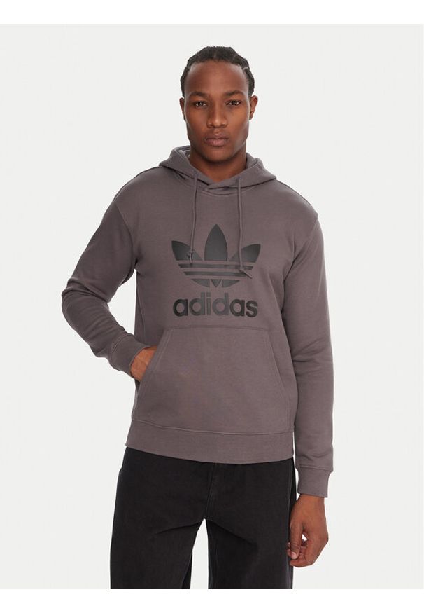 Adidas - adidas Bluza adicolor Classics Trefoil JY3765 Szary Regular Fit. Kolor: szary. Materiał: bawełna