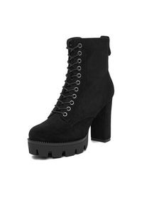 DeeZee Botki 23756-4-BLACK SU Czarny. Kolor: czarny. Materiał: materiał #5