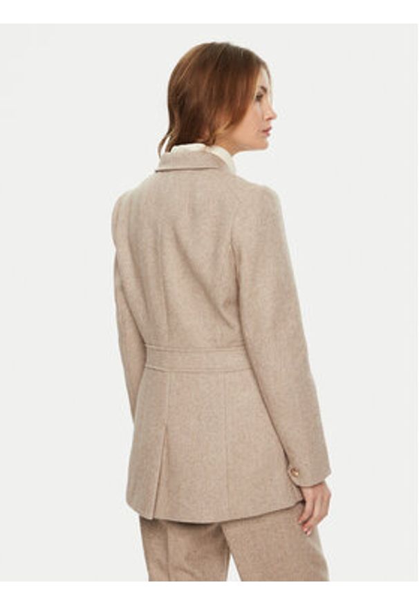 Bruuns Bazaar Marynarka Baki BBW4290 Beżowy Slim Fit. Kolor: beżowy. Materiał: syntetyk