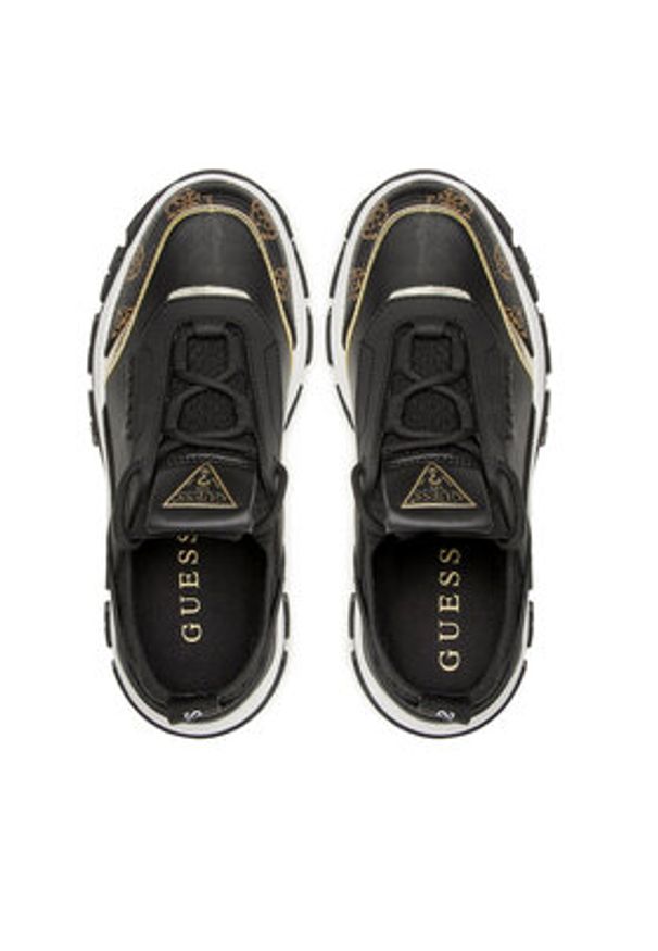Guess Sneakersy Braydin FL8BYD SMF12 Czarny. Kolor: czarny. Materiał: skóra