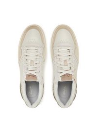 Clarks Sneakersy Courtlite2 Lo 26181290 Écru. Materiał: skóra, zamsz #3