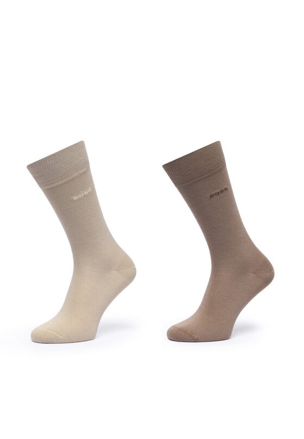 BOSS Skarpety długie 50516616 Brązowy. Kolor: brązowy. Materiał: bawełna
