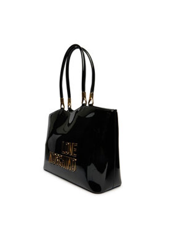 Love Moschino - LOVE MOSCHINO Torebka JC4247PP0OKE100A Czarny. Kolor: czarny. Materiał: skórzane
