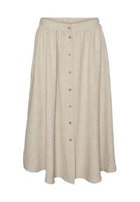 Vero Moda Spódnica midi Melaney 10304134 Beżowy Regular Fit. Kolor: beżowy. Materiał: syntetyk #5