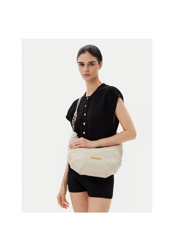 Love Moschino - Torebka LOVE MOSCHINO. Kolor: kremowy