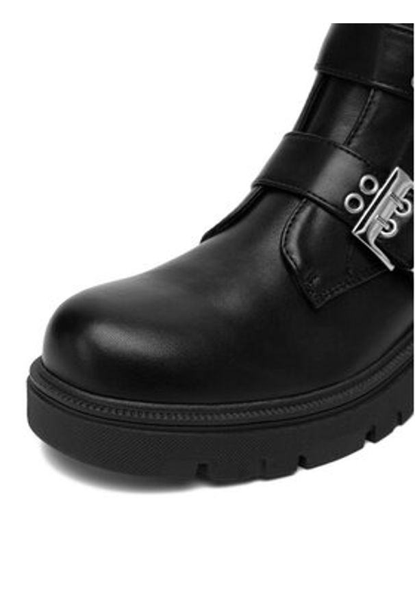 DeeZee Botki HX22030-96 Czarny. Kolor: czarny. Materiał: materiał, skóra