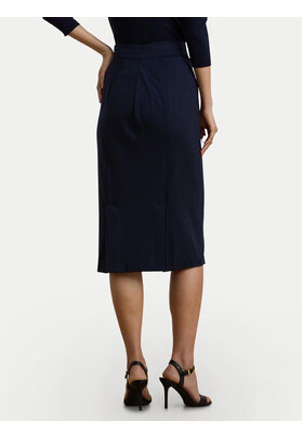 Lauren Ralph Lauren - LAUREN RALPH LAUREN Spódnica ołówkowa 200957618001 Granatowy Regular Fit. Kolor: niebieski. Materiał: wiskoza